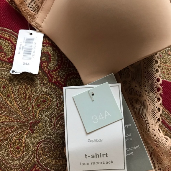 SOLD! Gap T-Shirt BRA~Front Cls LACE Back~34A ~NEW - Picture 6 of 7
